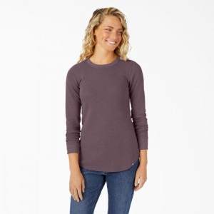Dickies Long Sleeve Thermal Shirt Violet | TCGK3651