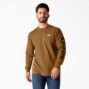 Dickies Long Sleeve Workwear Grafice T-Shirt Maro | XZLW6582