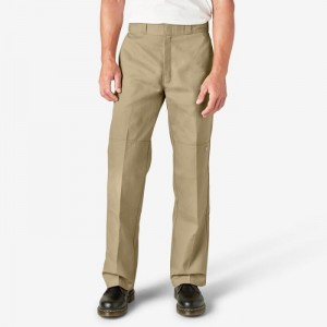 Dickies Loose Fit Double Knee Lucru Pants Kaki | CEAV0511
