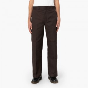 Dickies Loose Fit Double Knee Lucru Pants Maro Inchis | HJSH1684
