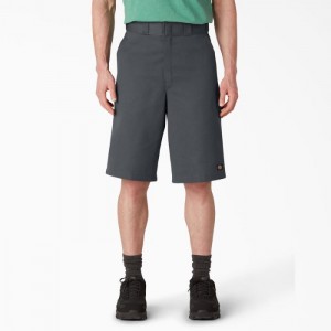 Dickies Loose Fit Plati Front Lucru Shorts, 13" Gri | GFJF6133