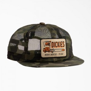 Dickies Lucru Worthy Mesh Trucker Hat Masline Verzi | AXEE1276