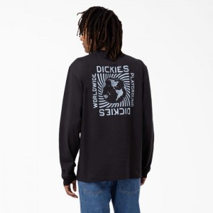 Dickies Marbury Long Sleeve T-Shirt Negrii | SXBP3750