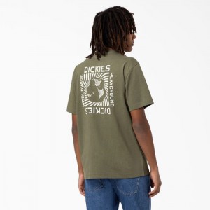 Dickies Marbury Scurte Sleeve T-Shirt Verzi | YGYB7531