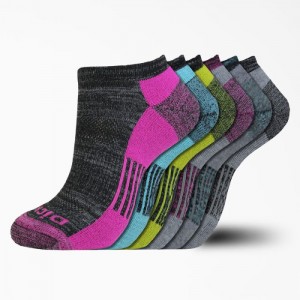 Dickies Moisture Control Free Run No Show Socks, Size 6-9, 6-Pack Negrii | MMRN3811
