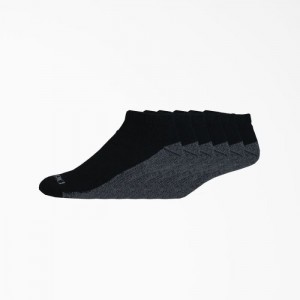 Dickies Moisture Control No Show Socks, Size 6-12, 6-Pack Negrii | CUQD0857