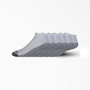 Dickies Moisture Control No Show Socks, Size 6-12, 6-Pack Albi | FKZX3156