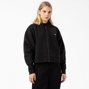 Dickies Oakport Zip Hoodie Negrii | ZUAD4657