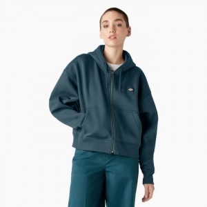 Dickies Oakport Zip Hoodie Reflecting Pond | AGST8419