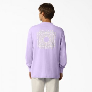Dickies Oatfield Long Sleeve T-Shirt Violet Roz | HZOR3927