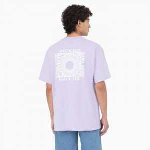 Dickies Oatfield Scurte Sleeve T-Shirt Violet Roz | PEDN8426