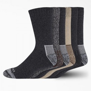 Dickies Outdoor Crew Socks, Size 6-12, 6-Pack Negrii | JNMC2703