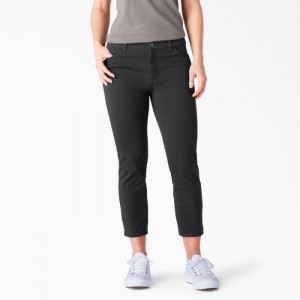 Dickies Perfect Shape Slab Fit Capri Pants Negrii | TPWY7451