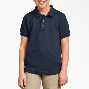 Dickies Piqué Scurte Sleeve Polo, 4-20 Bleumarin | MNXR2858