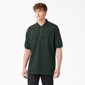 Dickies Piqué Scurte Sleeve Polo Verzi | DMDG5360