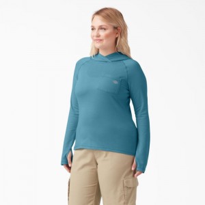 Dickies Plus Cooling Performance Sun Shirt Albastri Inchis | JHLC8147