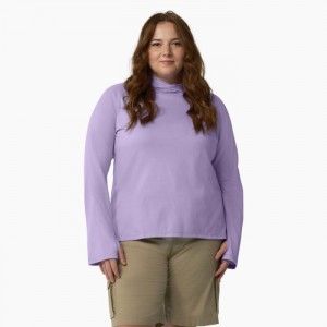 Dickies Plus Cooling Performance Sun Shirt Violet Roz | MJUQ1439
