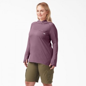 Dickies Plus Cooling Performance Sun Shirt Violet Gri | CPXE7802
