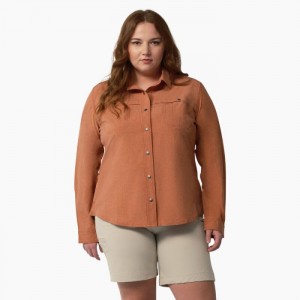 Dickies Plus Cooling Roll-Tab Lucru Shirt Cupru | BVJD1259