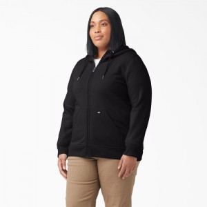Dickies Plus Heavyweight Full-Zip Hoodie Negrii | MLTI6419