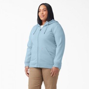 Dickies Plus Heavyweight Full-Zip Hoodie Albastri | ETQF9522