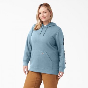 Dickies Plus Heavyweight Logo Sleeve Pullover Albastri | HQXA1153