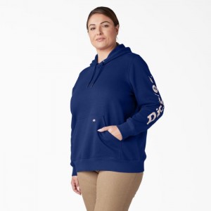 Dickies Plus Heavyweight Logo Sleeve Pullover Albastri | DNOA0558
