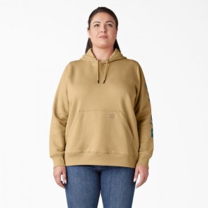 Dickies Plus Heavyweight Logo Sleeve Pullover Nubuck | QWOJ2980