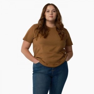 Dickies Plus Heavyweight Scurte Sleeve Pocket T-Shirt Maro | EIIG3801