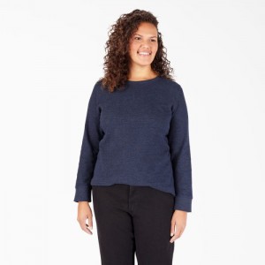 Dickies Plus Long Sleeve Thermal Shirt Bleumarin | KAJK9227