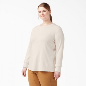 Dickies Plus Long Sleeve Thermal Shirt Bej | OTPG4487