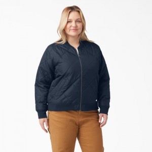Dickies Plus Matlasat Bomber Jacket Bleumarin | ZQYI7795