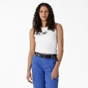 Dickies Racerback Cropped Tank Top Albi | IJYY6041