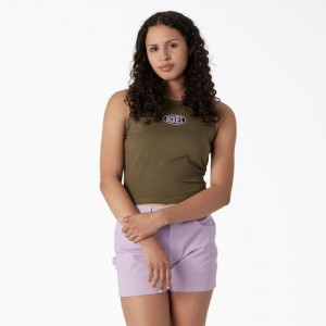 Dickies Racerback Cropped Tank Top Verzi | TSHE4610