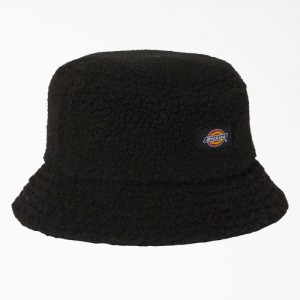 Dickies Red Chute Fleece Bucket Hat Negrii | EMKA9962