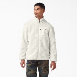 Dickies Red Chute Fleece Jacket Cloud | HXIO0474