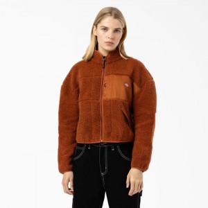 Dickies Red Chute Fleece Jacket Maro | SNCW2374