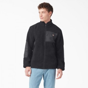 Dickies Red Chute Fleece Jacket Negrii | HZKP4498