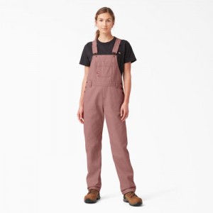 Dickies Relaxed Fit Bib Overalls Gri Roz | ZIKC4144