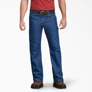 Dickies Relaxed Fit Carpenter Jeans Indigo Albastri | IUKE4297