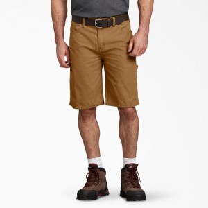 Dickies Relaxed Fit Duck Carpenter Shorts, 11" Maro | ZOZW0571
