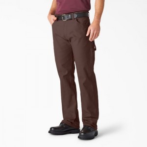 Dickies Relaxed Fit Heavyweight Duck Carpenter Pants Ciocolata Maro | HJFI6861