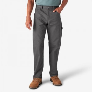 Dickies Relaxed Fit Heavyweight Duck Carpenter Pants Rinsed Slate | LXAC2611