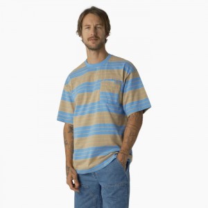Dickies Relaxed Fit In Dungi Pocket T-Shirt Azur Albastri Maro | AEMD6924
