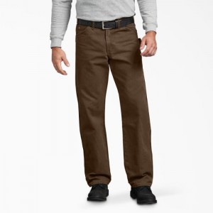 Dickies Relaxed Fit Sanded Duck Carpenter Pants Maro | THNW6379