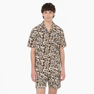 Dickies Roseburg Scurte Sleeve Shirt Maro | NPDL8337