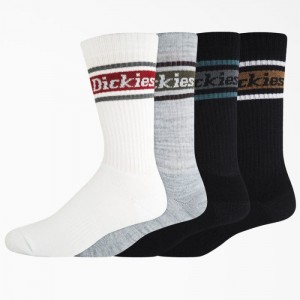 Dickies Rugby Stripe Socks, Size 6-12, 4-Pack Assorted Colors | HVTS4776