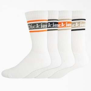 Dickies Rugby Stripe Socks, Size 6-12, 4-Pack Albi Colorati | WHSC7599