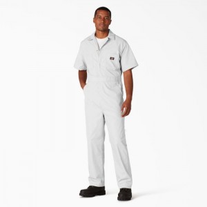 Dickies Scurte Sleeve Coveralls Albi | SNZW5194