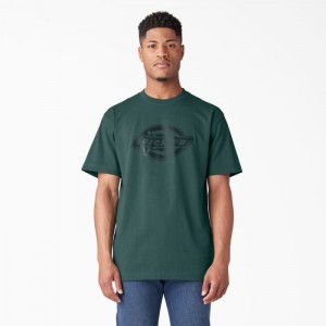 Dickies Scurte Sleeve Heavyweight Logo T-Shirt Verzi | UOZV0767